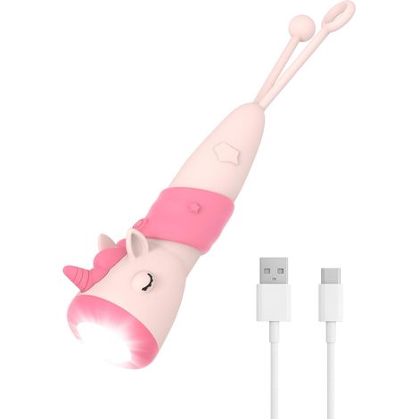 Lampe LED Licorne en Silicone Rechargeable Pour Enfants, 3 Modes 3 modes: continue, réglable, stroboscope, USB-C rechargeable, silicone résistant, pour enfant veilleuse, camping, urgence (1/5)