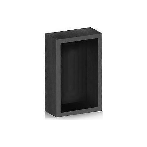 Moule à lingots en graphite pour la fusion, le moulage, le raffinage et le recyclage de l'aluminium, du cuivre, de l'argent et de l'or (5 x 3,2 x 1,6 pouces).