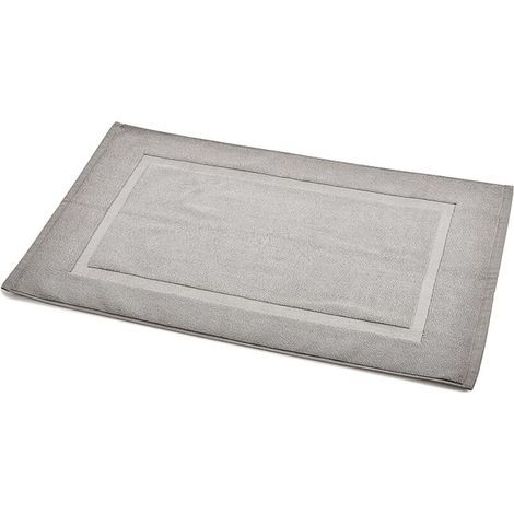 Alfombrilla de baño antideslizante de tejido gris (1/5)