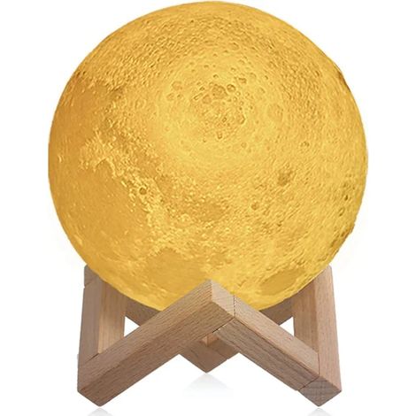Lampe lune LED portable, veilleuse tactile avec contrôle lumineux (1/3)