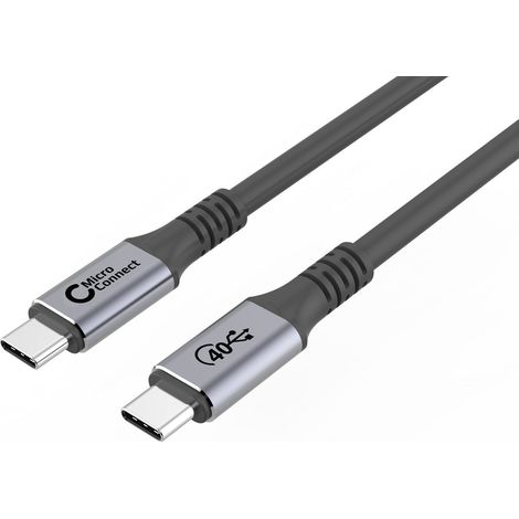 Cable MicroConnect USB4 USB-C de 2 m, 40 Gbps y 100 W