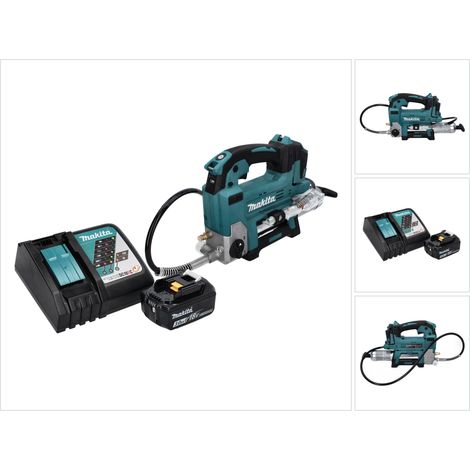 Makita DGP 180 RF1 Pistolet graisseur sans fil 18 V 690 bar + 1x Batterie 3,0 Ah + Chargeur