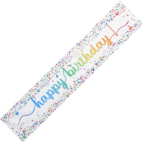 Chemin de table blanc pour une table d'anniversaire (1/5)