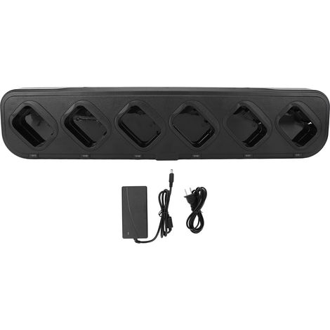 Chargeur intelligent 6 voies pour talkie-walkie Baofeng avec arrêt automatique, pratique et fiable, prise US. (1/5)