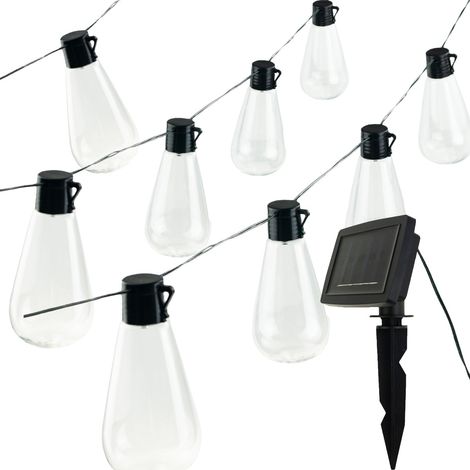 TG64622 GHIRLANDA SOLARE A LED DA GIARDINO A CATENA PANNELLO SOLARE DECORATIVO PER LOFT