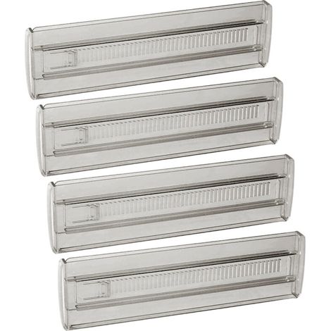 Pièces Séparateurs de Tiroir en Plastique et hauteur 10 cm,Organisateurs de Tiroirs Ajustable de 27-43cm,Separateur Tiroirs