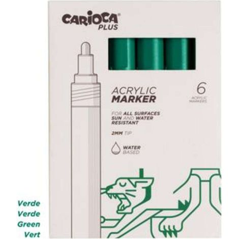 CARIOCA  MARACATORE ACRILICO VERDE 45218/04 x6