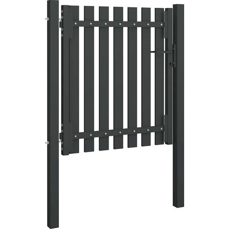 Maison Exclusive - Gartentor aus Stahl 100 x 75 cm Anthrazit