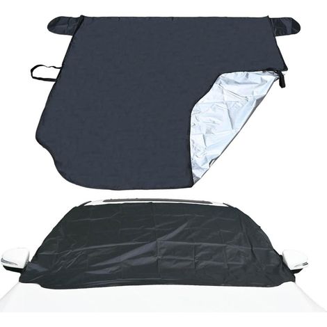 Frontscheibenabdeckung Winter 158x125cm Schnee Eis Frost Schwarz (1/5)