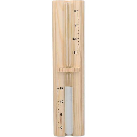 Sablier Sauna - Sablier 15 Minutes en Bois de Pin pour Séance de Sauna Hammam Spa - Accessoire Minuteur Détente Relaxation Bain Vapeur (1/5)