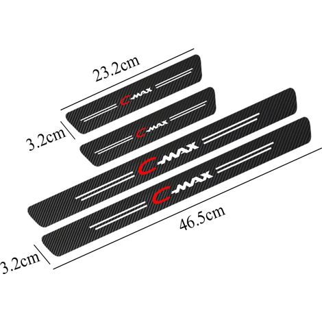 (Cmax) 4 autocollants de seuil de porte en fibre de carbone pour Ford Smax,Cmax et Bmax (1/3)