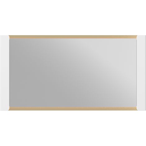 LED Spiegel 155 cm in weiß mit goldfarbenen Akzenten LUKA-129 (1/4)