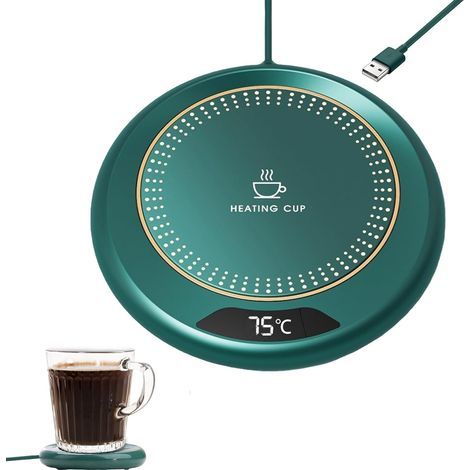 CCYKXA Adjustable Coffee Cup Warmer with 3 Temperature Settings, Portable, USB Powered - 8-Hour Auto Shut-Off - Smart Touch Control - USB Coffee Warmer for Office, Home