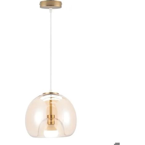 Moderne Suspension Luminaire Industriel,25cm Lustre Vintage Abat-jour en Verre Lampe de Plafond Style Nordique pour Salon Cafe (1/5)