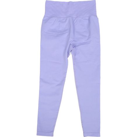 Legging fitness taille haute femme, pantalon sport effet ventre plat, lifting fessier violet, taille L. (1/5)