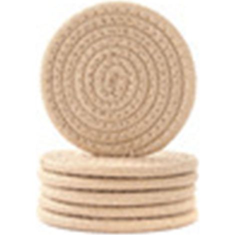 Sous-Verre En Corde De Coton - Isolation Thermique Et Absorbant - Pour Maison Et Bureau - Lot De 6 Pièces (1/5)