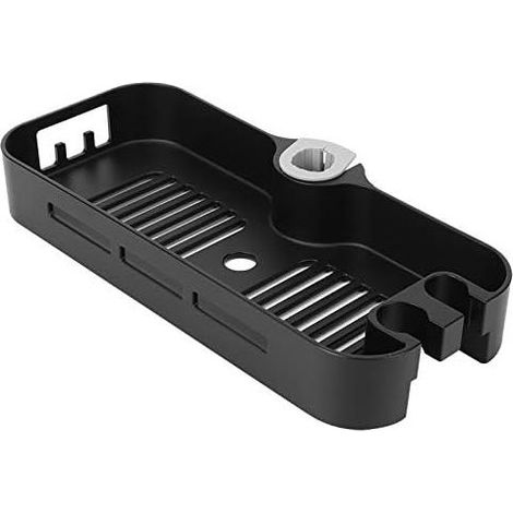 sans Perçage Étagère de Douche pour Rail de Douche, Support d'organisateur de Salle de Bains Tablette Serviteur de Douche pour Gel Douche Shampooing Adapte Le Rail de 22 24 25mm de Diamètre (1/5)