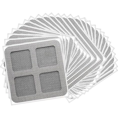 (100 Pièces )10x10 cm Attrape Cheveux Douche Autocollant Filtre Cheveux (1/5)