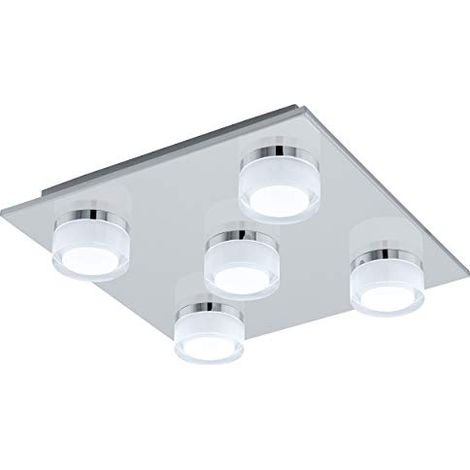 Plafoniera Contemporanea Romendo 1 Acciaio Cromo 5 Luci Led Integrato 5,4W (1/4)
