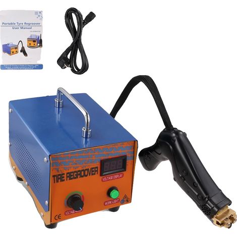 Régrooveur de pneus, Profondeur de coupe réglable, 10 lames interchangeables, 1000W (1/2)