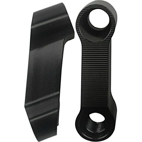 Extenseurs de rétroviseurs moto, adaptateurs noirs pour rehausser et ajuster les rétroviseurs. (1/5)