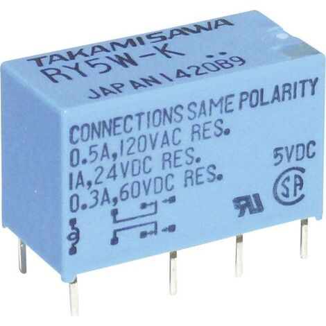 Takamisawa RY-12W-K Relais pour circuits imprimés 12 V/DC 1 A 2 inverseurs (RT) 1 pc(s) (1/5)