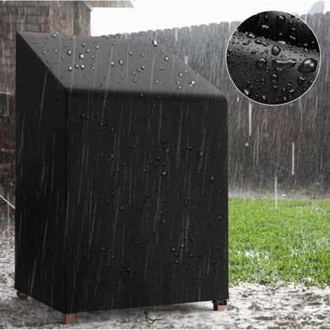 Telo di copertura impilabile per sedia da giardino 65x65x70x120 cm, telo di copertura impermeabile per sedia da esterno in tessuto Oxford 210D, protezione per sedia da giardino, telo di copertura per (1/4)