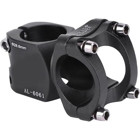 Potence de vélo courte en alliage d'aluminium 31.8x32 mm, compatible VTT et vélo de route, fixation solide pour guidon standard (1/5)