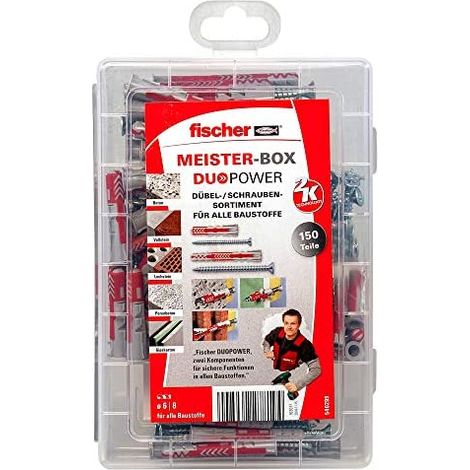 Fischer Meister-Box DuoPower court/long + Vis (150 Pièces) - 540299 (1/4)