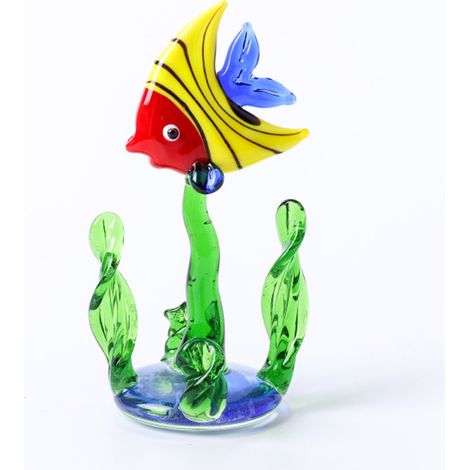 Figurines miniatures en verre soufflé à la main, aquarium, plantes aquatiques, poissons, ornements, accessoires de décoration, cadeau (1/5)