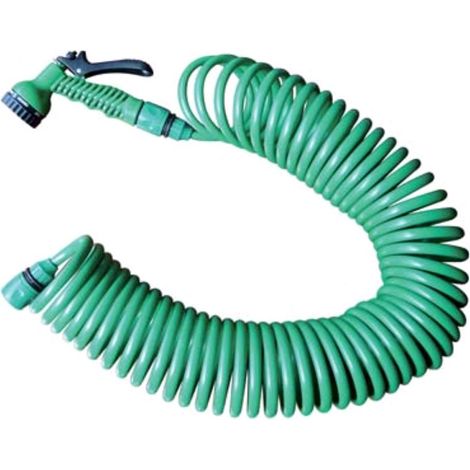 Tubo Irrigazione A Spirale In Kit Stars Mt 15 + Raccordi + Idropistola - 1 Pz