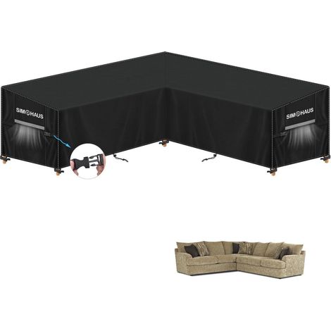 Garten Lounge Abdeckung für Ecksofa, wasserdicht, 420D Oxford, 285x285cm (1/5)