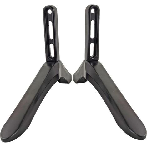 2PCS Universal Aluminum Alloy TV Stand for 14-100 inch TVs, Stable Replacement, Black (1/5)