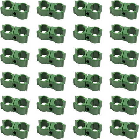 25 connecteurs de jardin en plastique, connecteurs pour plantes, connecteurs pour treillis de tomates, cadres de filet (1/5)