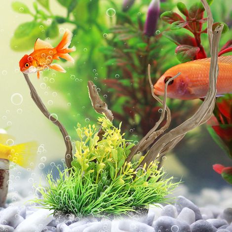 Plantes aquatiques artificielles en plastique, accessoire de décoration pour aquarium. (1/5)