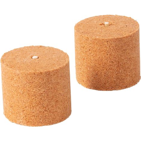 2 éléments combustibles bois pour torches de jardin 7,5 x 8 cm