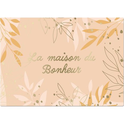 Set de table maison du bonheur rose (1/2)