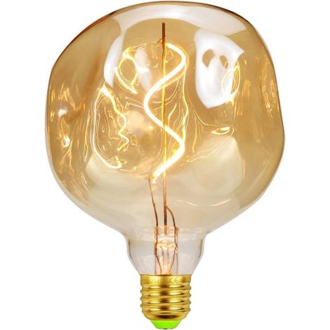 Ampoules LED vintage 4 W à intensité variable - Forme irrégulière - 220/240 V - Vis Edison E27 - Spécialité - Ampoule décorative antique (pierre) (1/3)