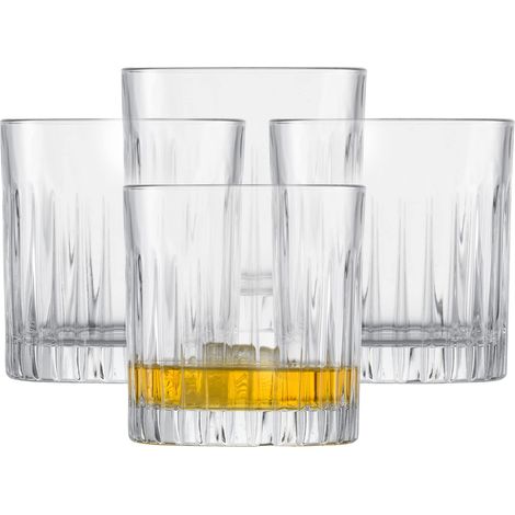 Verre à whisky Stage (set de 4), tumbler rectiligne pour whisky avec relief, verres en cristal lavables au lave-vaisselle (art. n° 121879) (1/5)