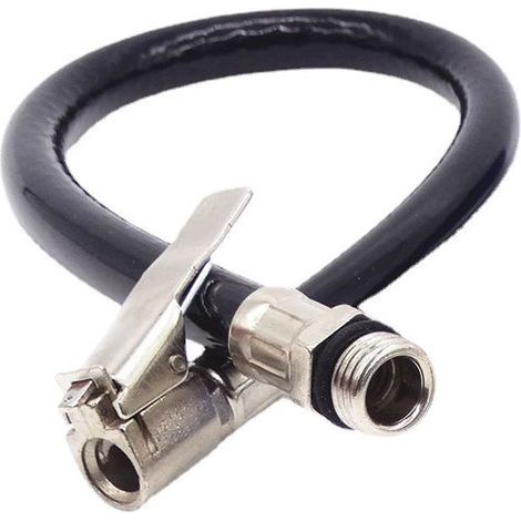 piece tire chuck inflator pump hose vehicle tire inflator hose high quality tire inflator hose black rubber tire filling air hose (1/4)
