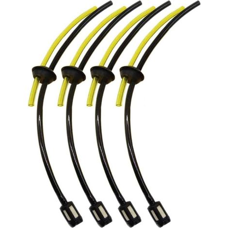 Tuyau De Carburant - Filtre Intégré - Pour Débroussailleuse Trimmer Souffleuse Scie À Chaîne - Lot De 4 (1/5)