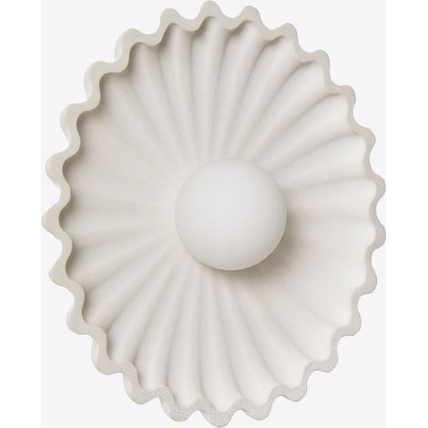 Applique mural Ø30 cm en béton avec boule en cristal Sery SKLUM Beige Crème (1/5)
