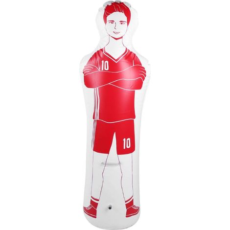 Mannequin Gonflable D'entraînement Football, Gardien But PVC Entraînement Stand Tumbler Adulte Exercices Passe Sac Boxe Formation Entrainement Goal Air Soccer Train Dummy Pratique Mur Dribble(Rouge) (1/5)