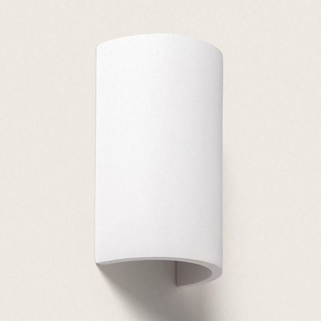 Ledkia – Applique murale plâtre ronde blanche – Éclairage doux et uniforme – Dimensions 160x100x60mm – Ampoule G9 non incluse – Protection IP20