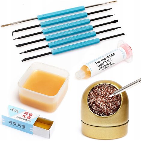 Smart Pack Nr. 1: Reiniger, Flussmittel RMA-223, Paste, Schaberhaken, 80 g Flussmittel