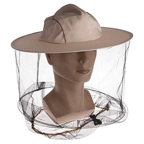 D'insecte Net Chapeau d'Apiculture avec Voile Contre Moustique Insectes Chapeau de Filet de Tête de Moustique Anti Moustique Abeille Insecte Chapeau de Maille Apicole Apiculture Chapeau De Cowboy, (1/5)