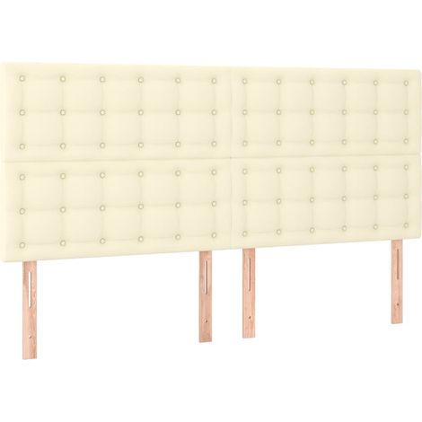 Maison Exclusive - Cabecero de cama color crema 180x5x118/128 cm (1/5)