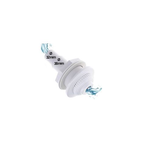 Buse d'entrée de piscine de 14 cm avec embout de tuyau, buse de tuyau standard de 38/32 mm, buse de tuyau réglable, tête de buse de 32 mm et 38 mm, connecteur de tuyau