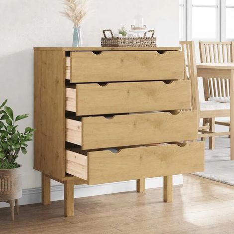 Cuvette de Toilette en Bois Massif Pin, Design Scandinave 76,5 x 39,5 x 90 cm, Abattant Inclus, Style Rustique pour Salle de Bain (1/5)