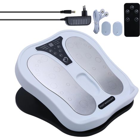 Appareil de massage électrique pour les pieds avec fonction chauffante, 15 modes de massage, 9 angles réglables, rechargeable par USB et portable, favorise la circulation sanguine dans les pieds et le (1/5)